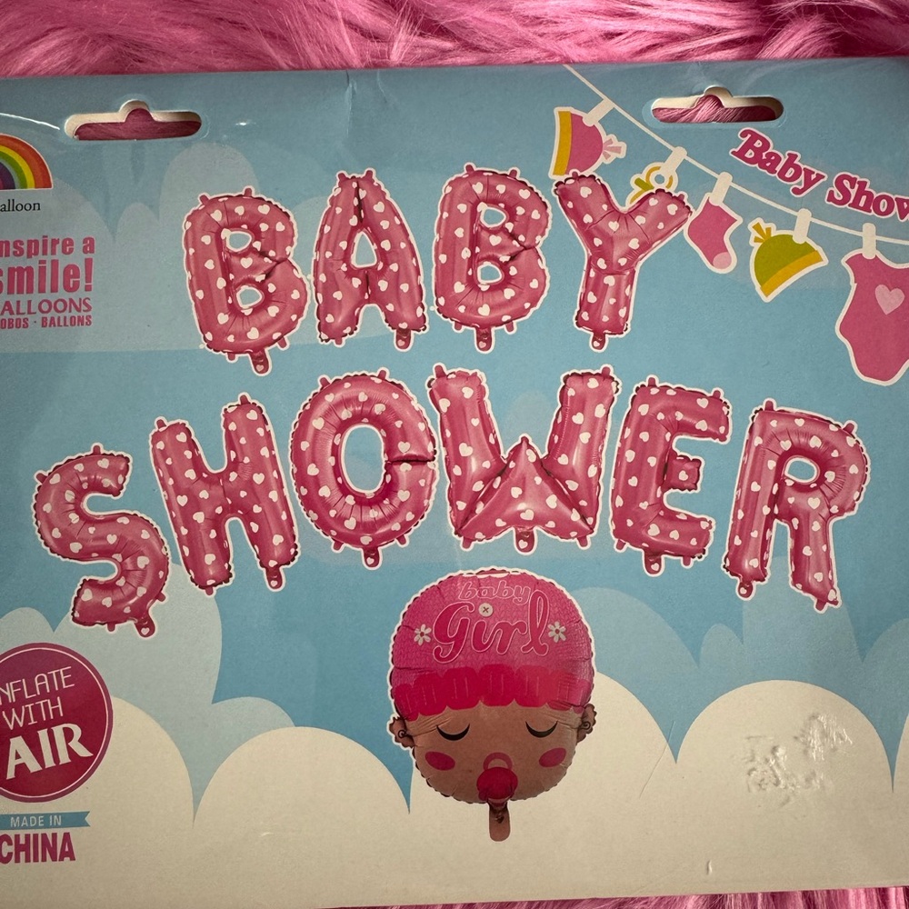 Mcolour Ballon Baby Shower Girl Foil Ballon - Picture 2 of 5